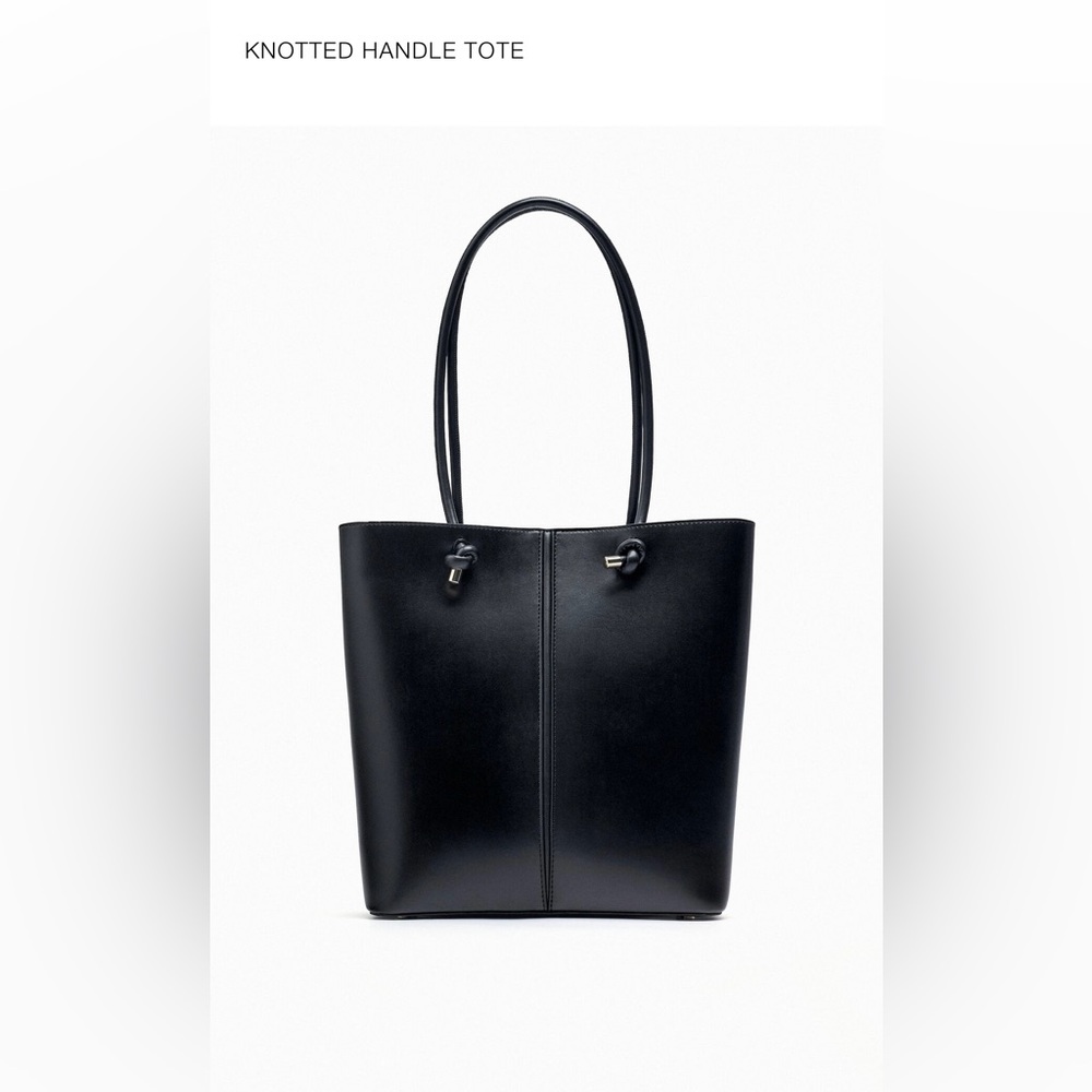 Zara knotted handle tote
